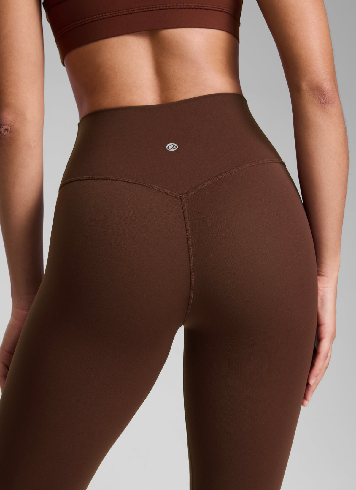 Squat Proof Leggings - No Front Seam, High Waist, 25 Inch Lava Brown - view 4