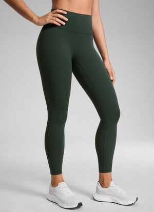 Squat Proof Leggings - No Front Seam, High Waist, 25 Inch Legend Green - view 1