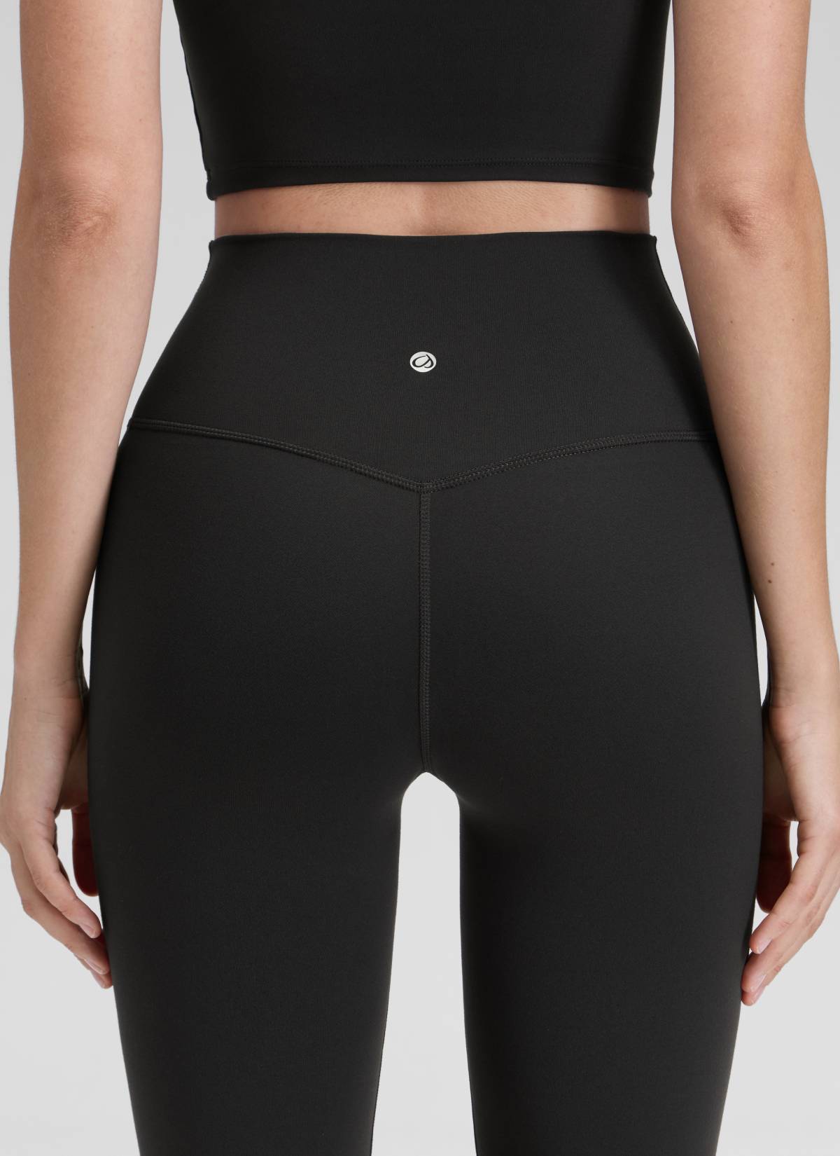 Flared Leggings with Crossover Waist - Butterluxe, 31 Inch Tall Black - view 5