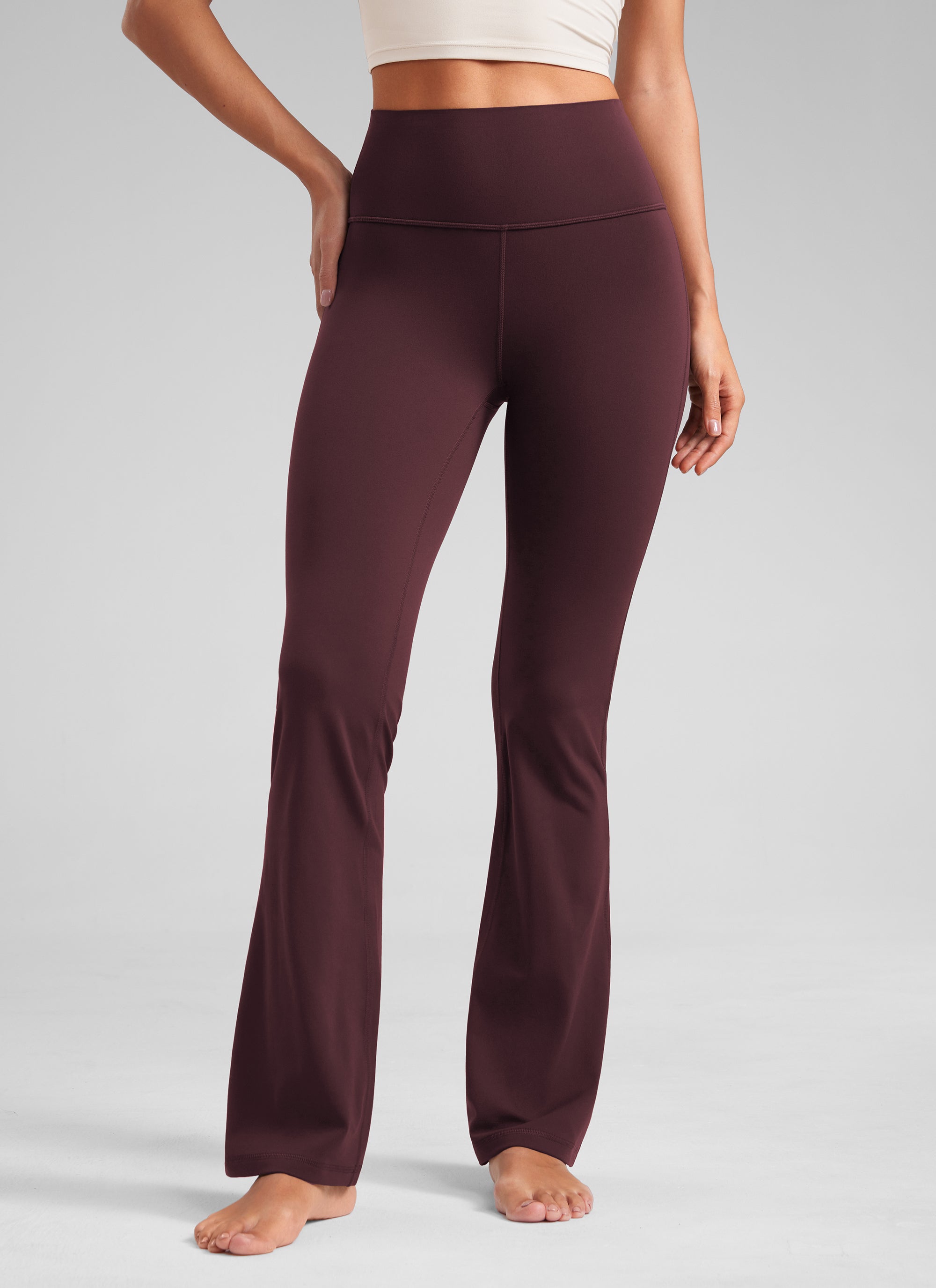 High Rise Pocketed Leggings - Butterluxe Fabric, 33.5 Inch Ripe Plum - view 1
