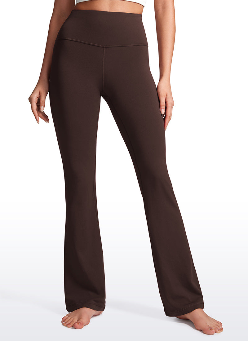 High Rise Pocketed Leggings - Butterluxe Fabric, 32 Inch Tall Hot Fudge Brown - view 1