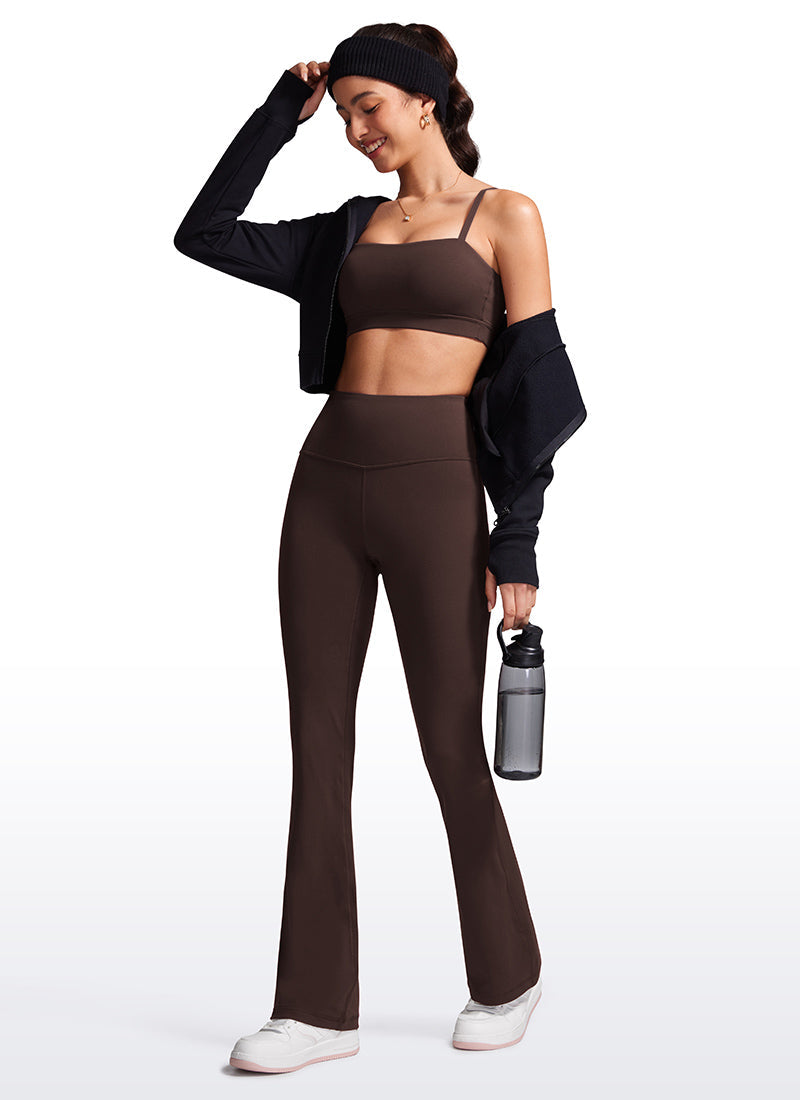 High Rise Pocketed Leggings - Butterluxe Fabric, 32 Inch Tall Hot Fudge Brown - view 3