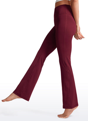 High Rise Pocketed Leggings - Butterluxe Fabric, 32 Inch Tall Red Merlot - view 5