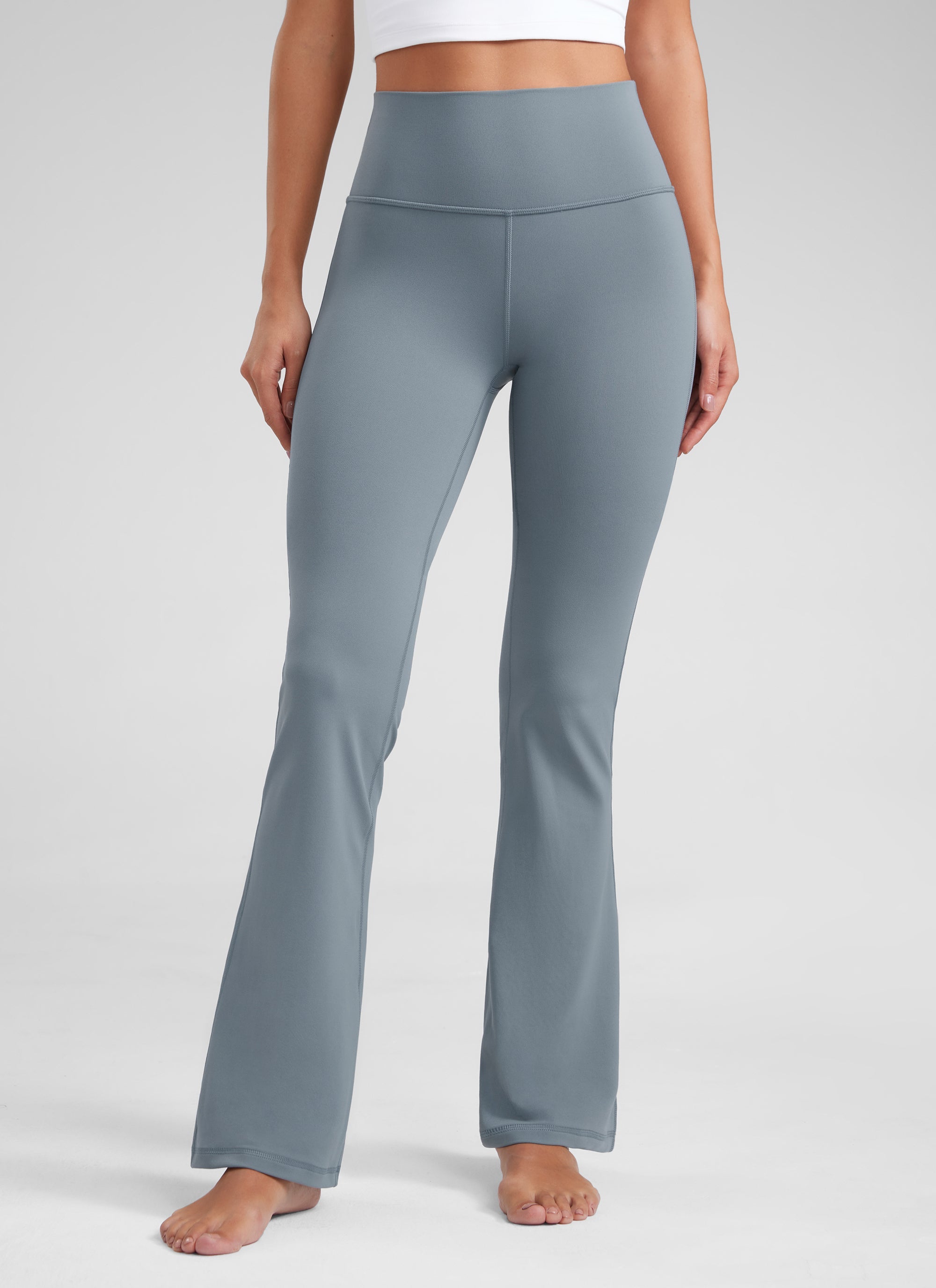 Flared Yoga Leggings with Pockets - Butterluxe, 29 Inch Belgian Blue - view 1