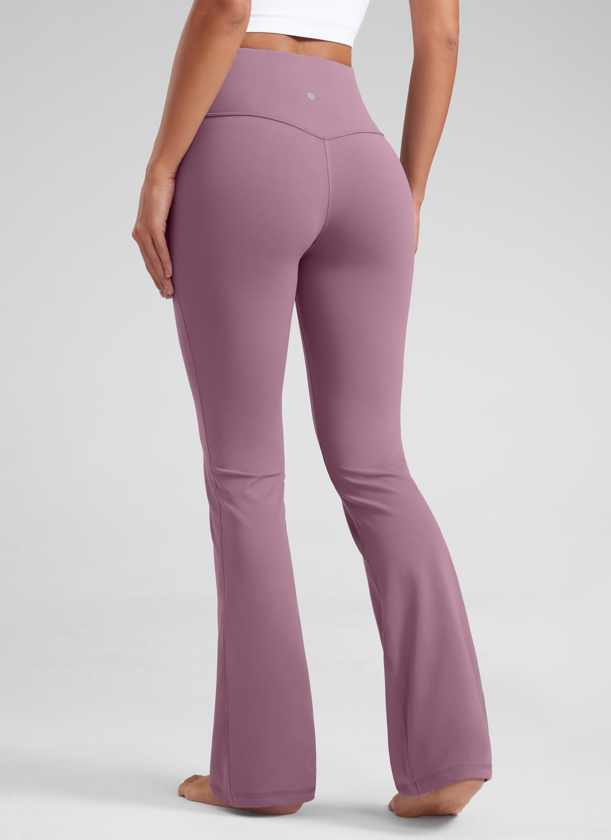 Flared Yoga Leggings with Pockets - Butterluxe, 29 Inch Light Lavender - view 2