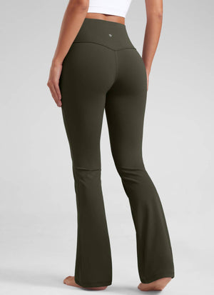 High Rise Pocketed Leggings - Butterluxe Fabric, 32 Inch Tall Olive Green - view 2