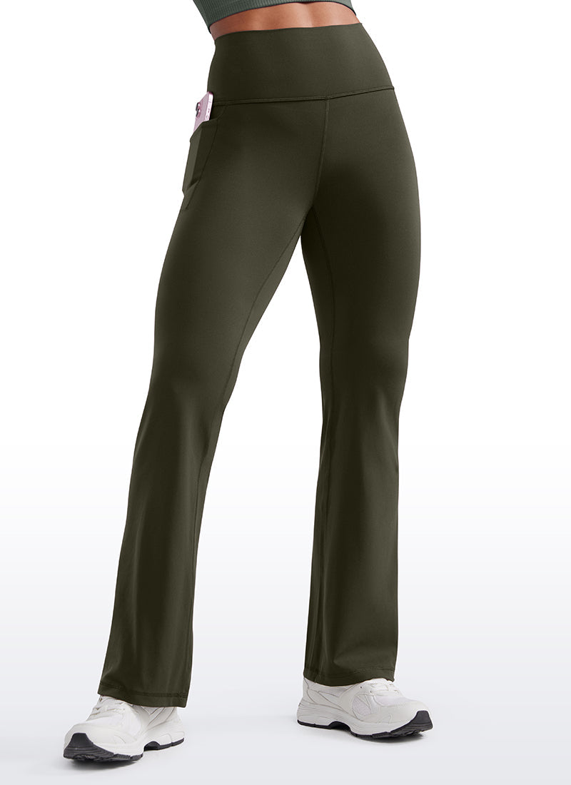 High Rise Pocketed Leggings - Butterluxe Fabric, 31.5 Inch Olive Green - view 1