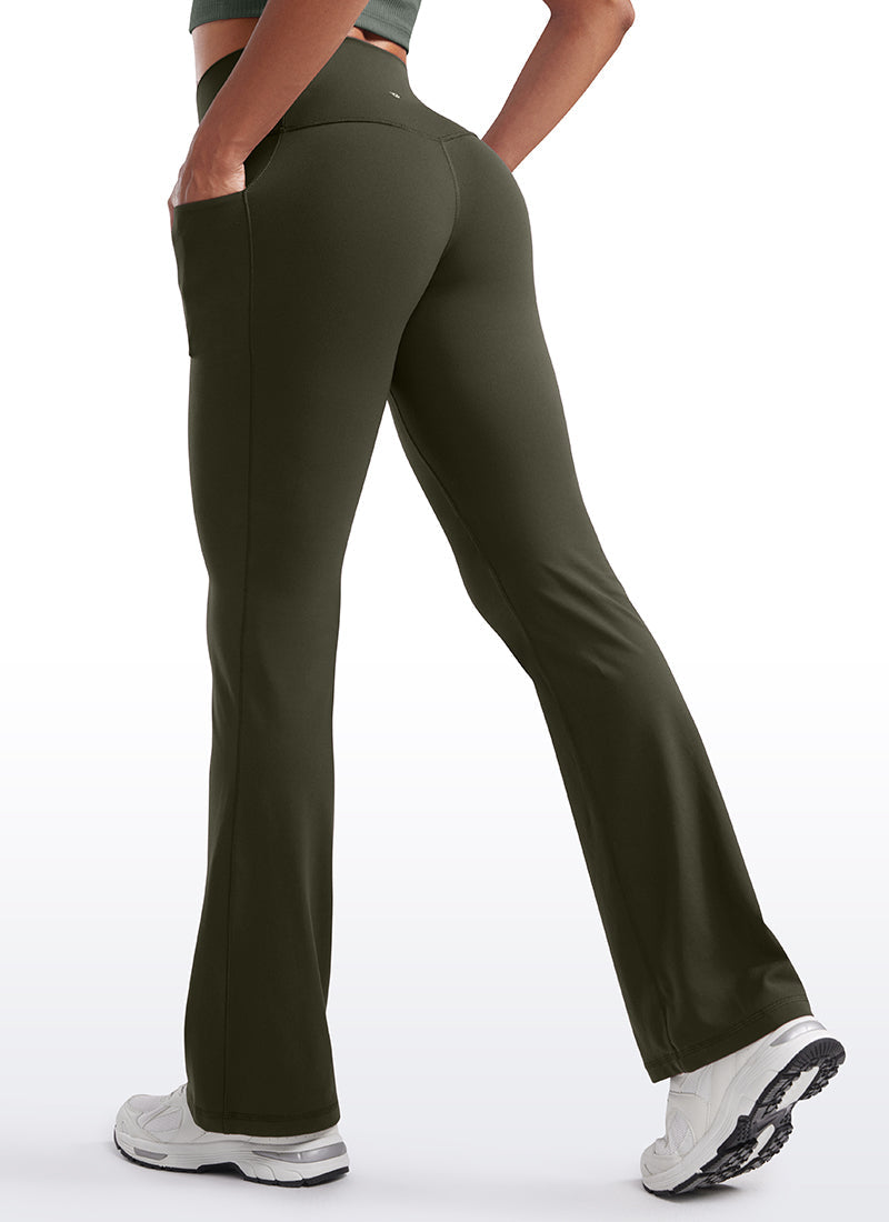 High Rise Pocketed Leggings - Butterluxe Fabric, 31.5 Inch Olive Green - view 2