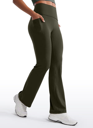 High Rise Pocketed Leggings - Butterluxe Fabric, 31.5 Inch Olive Green - view 3