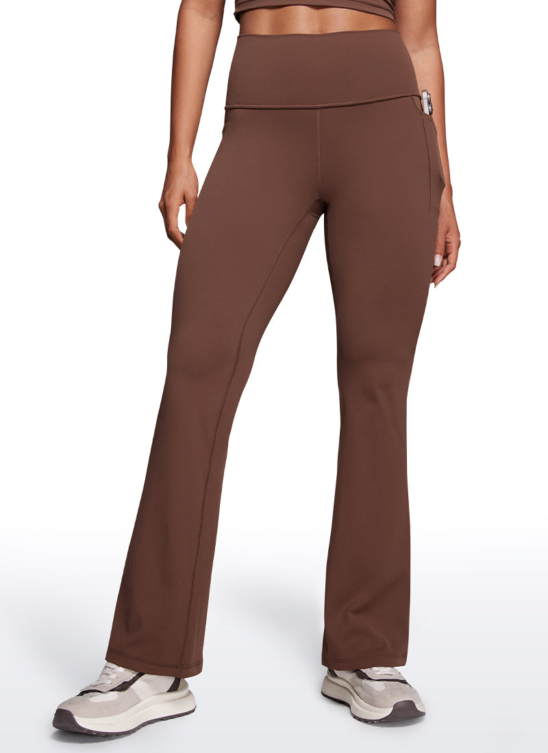 High Rise Pocketed Leggings - Butterluxe Fabric, 31.5 Inch Coffee Brown - view 1