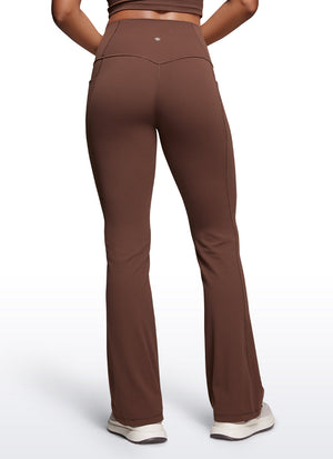 High Rise Pocketed Leggings - Butterluxe Fabric, 31.5 Inch Coffee Brown - view 2