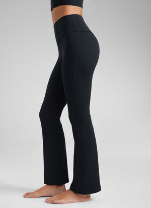 Flared Yoga Leggings with Pockets - Butterluxe, 29 Inch Black - view 3
