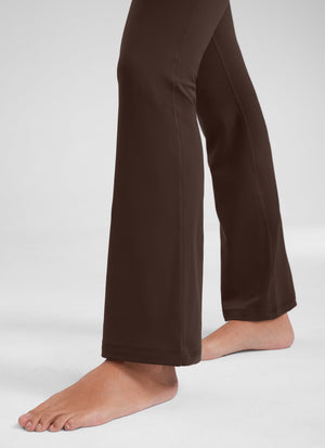 Flared Yoga Leggings with Pockets - Butterluxe, 29 Inch Hot Fudge Brown - view 3
