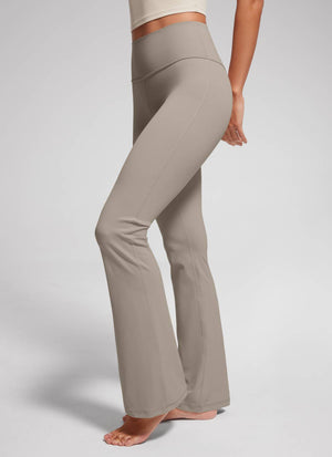 Flared Yoga Leggings with Pockets - Butterluxe, 29 Inch Warm Ash Grey - view 4
