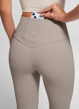 Flared Yoga Leggings with Pockets - Butterluxe, 29 Inch Warm Ash Grey - view 5