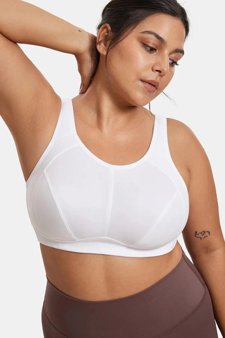 Full-Coverage Wire-Free Sports Bra – Practical Training