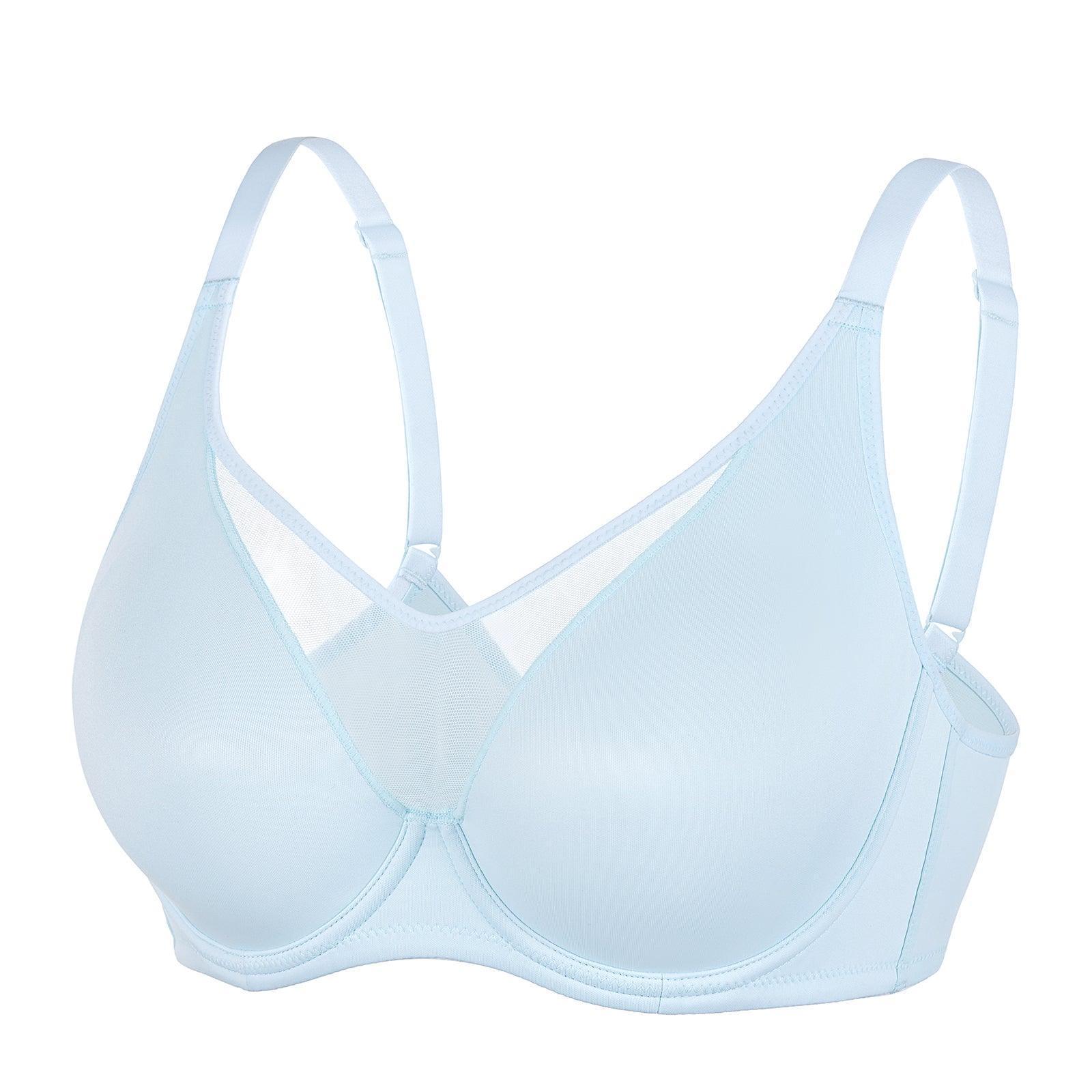 Close-up of black seamless bra with underwire support and adjustable straps - MissFine