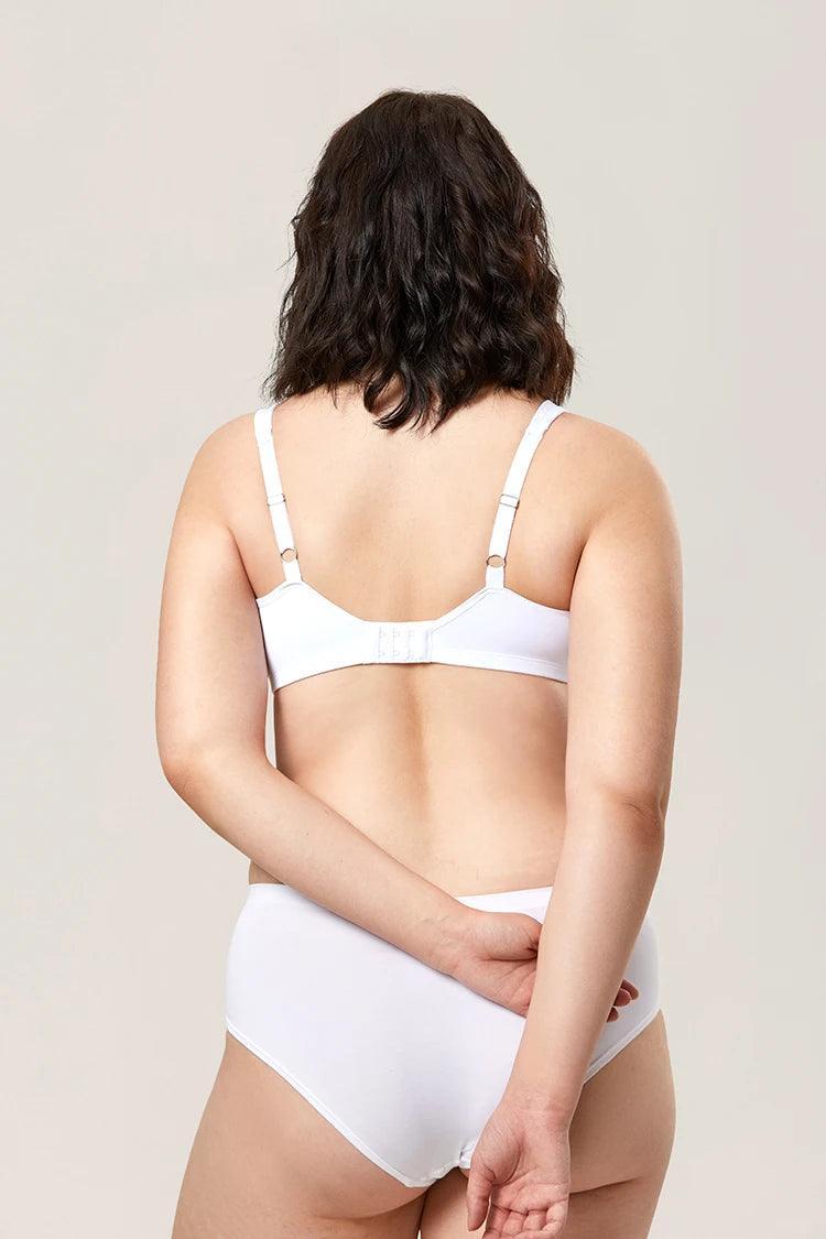 Close-up of adjustable straps and lace detail on black velvet-touch bra front - MissFine