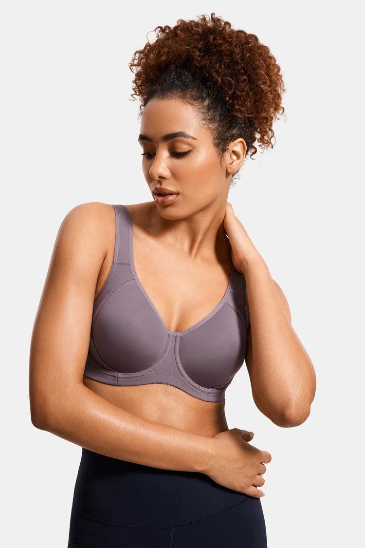 Back view close-up of convertible straps worn in racerback position for added support - MissFine