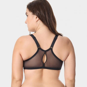 Side angle showing wide adjustable straps and smooth t-shirt friendly fabric - MissFine