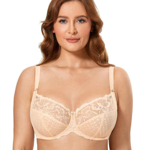 Back view of bra highlighting hook-and-eye back closure and strap placement - MissFine