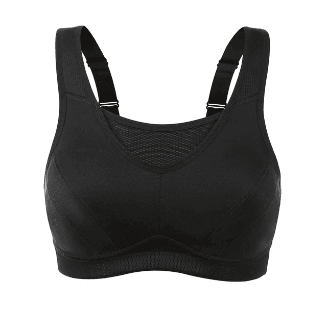 Back view of nude molded sports bra with parallel straps and wide hook-and-eye closure band - MissFine