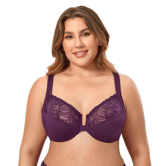 Perfect underwire lace bra in front closure