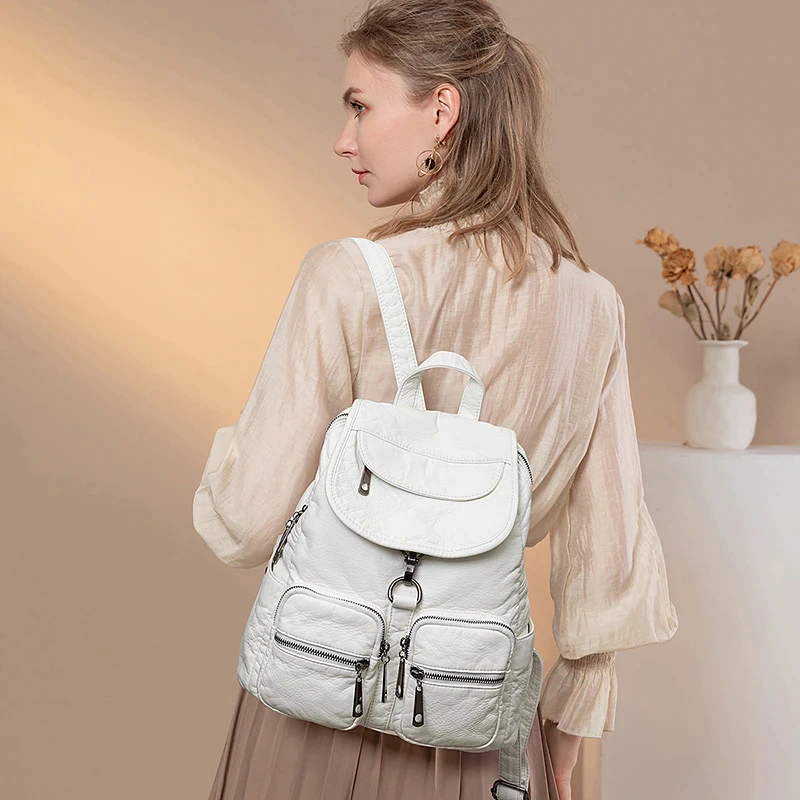 A practical backpack for a smart feminine appearance and a fashionable look