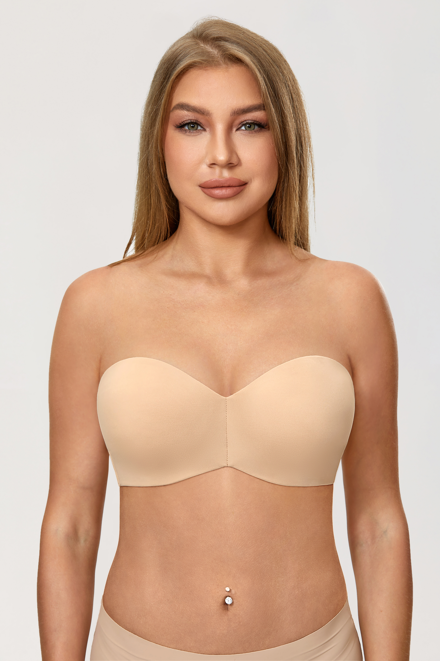 Orthopedic strapless bra in a supportive cut  for a wonderful look