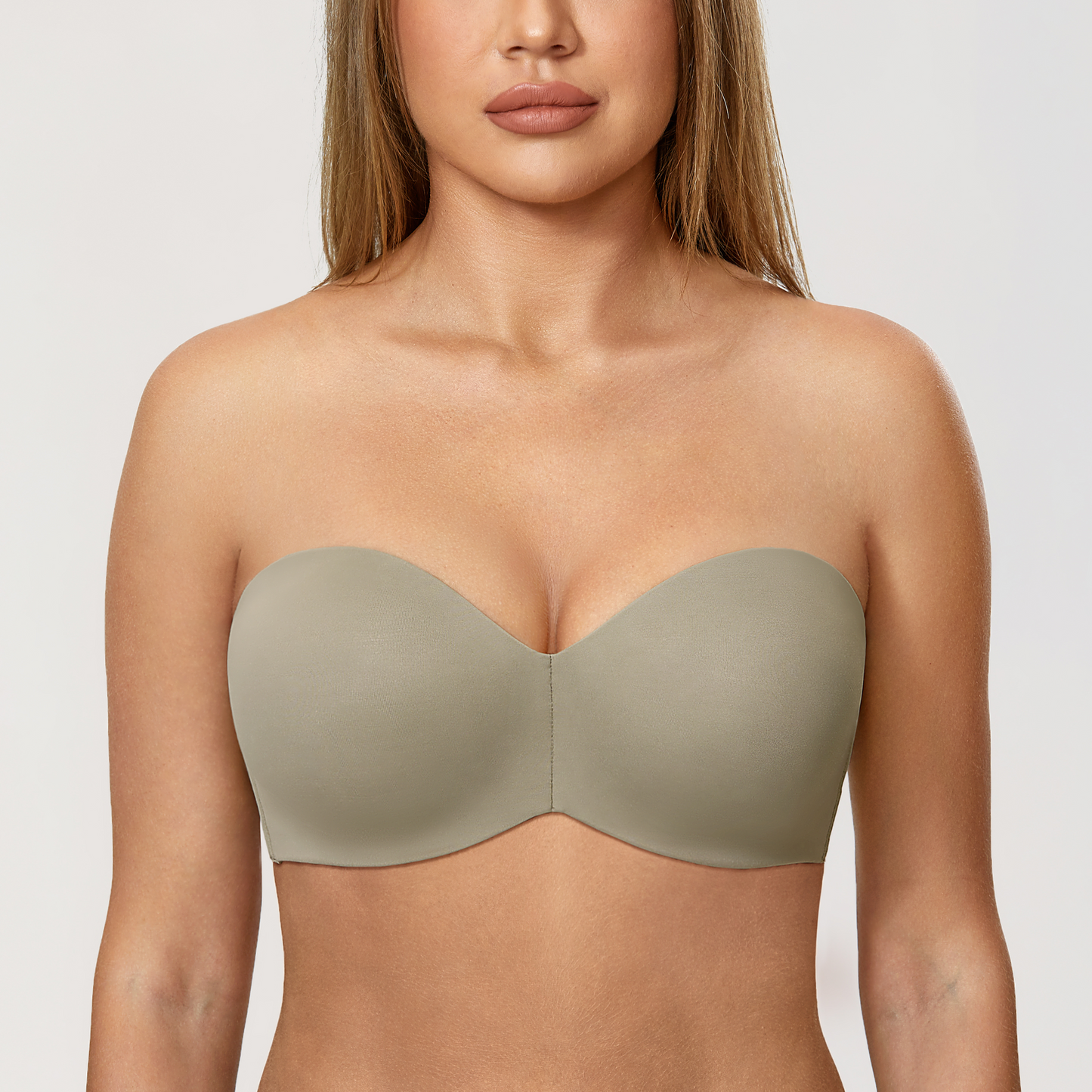 Gentle-bone supported strapless bra for an unsophisticated feminine look