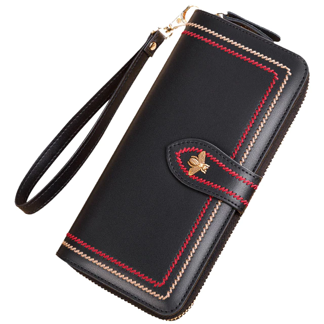 An original leather wallet with a convenient patented distribution of cells for a unique fashionable look