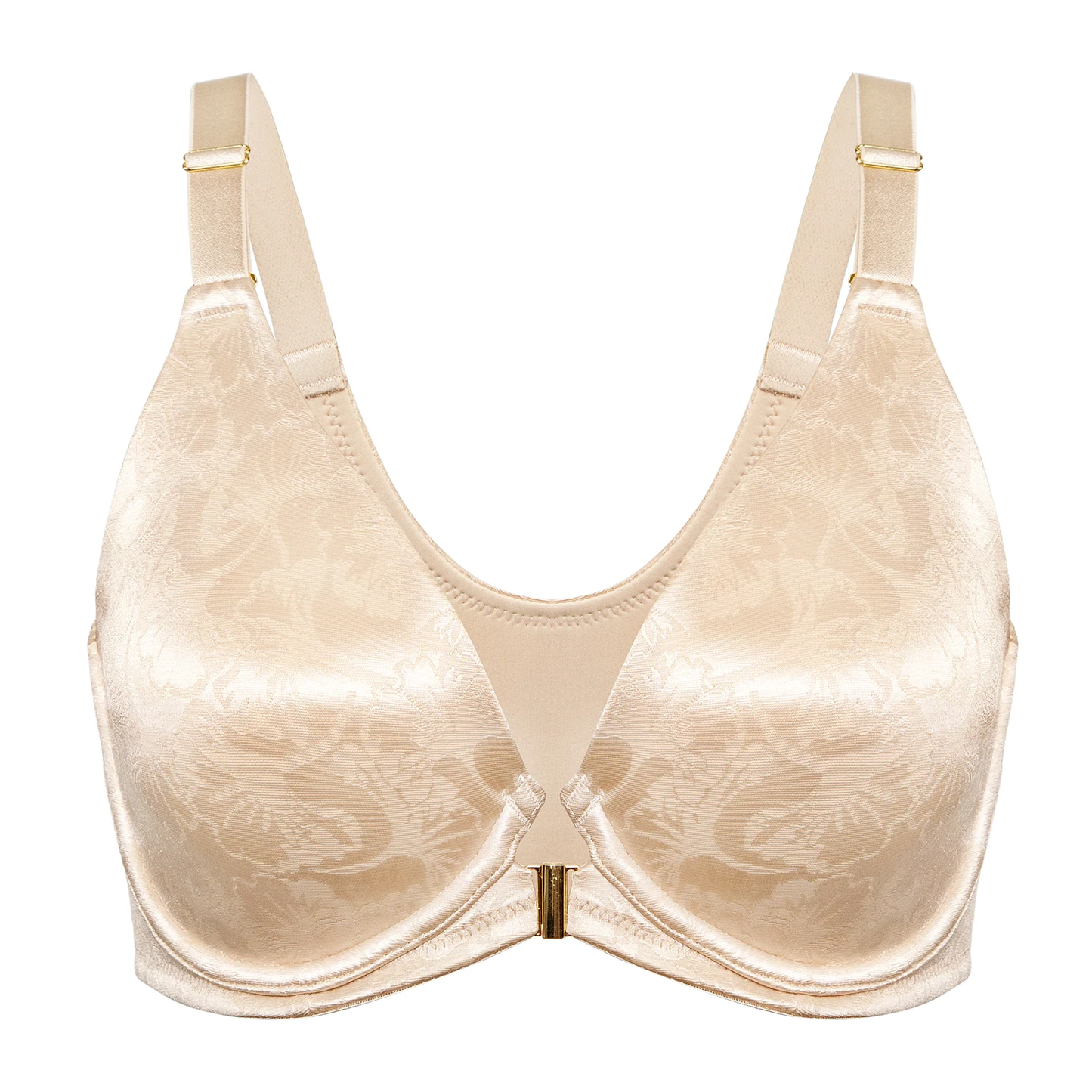 Comfortable front-closing bone bra for comfortable grip