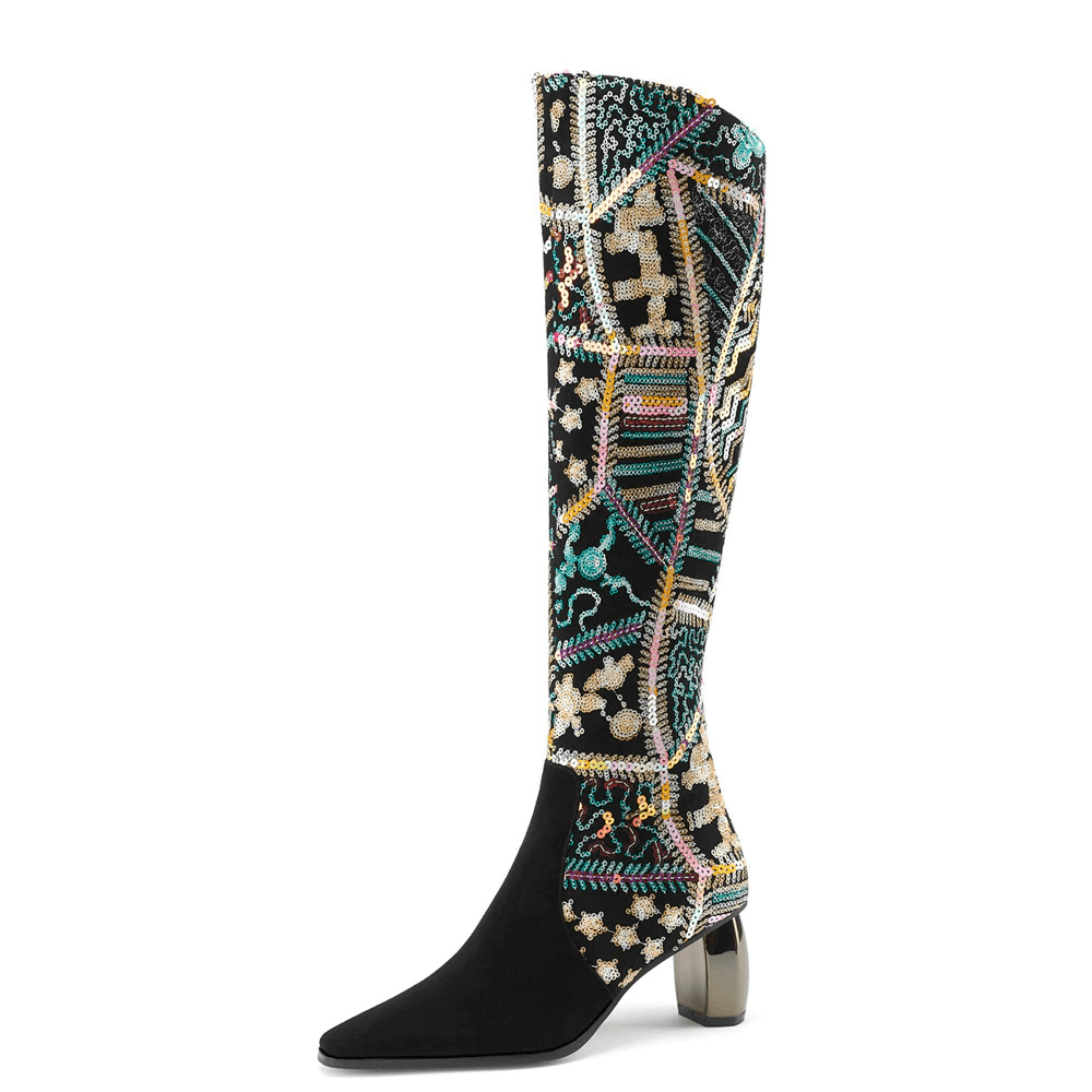 Italian women's boot combined with gorgeous handmade for a winning look